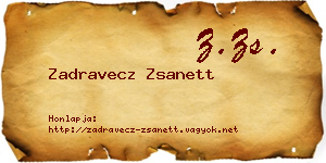 Zadravecz Zsanett névjegykártya