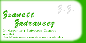 zsanett zadravecz business card